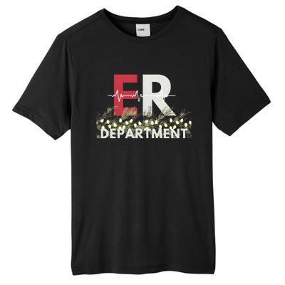 Emergency Department Christmas Nurse Tall Fusion ChromaSoft Performance T-Shirt