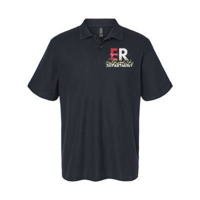 Emergency Department Christmas Nurse Softstyle Adult Sport Polo