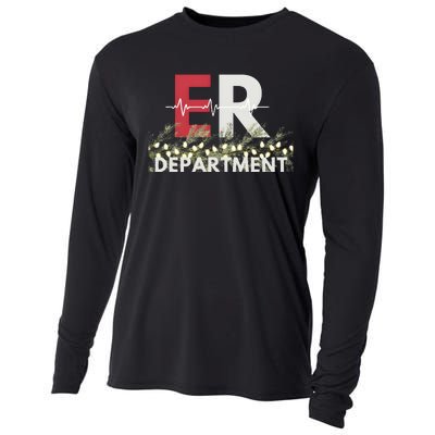 Emergency Department Christmas Nurse Cooling Performance Long Sleeve Crew