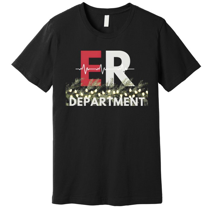 Emergency Department Christmas Nurse Premium T-Shirt