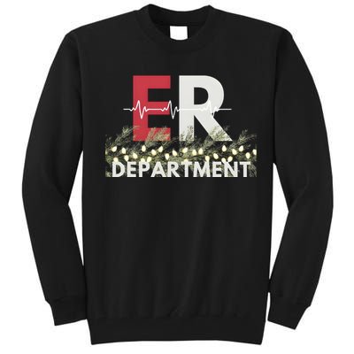 Emergency Department Christmas Nurse Tall Sweatshirt