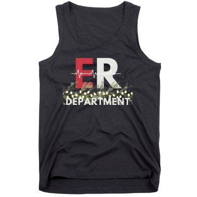 Emergency Department Christmas Nurse Tank Top