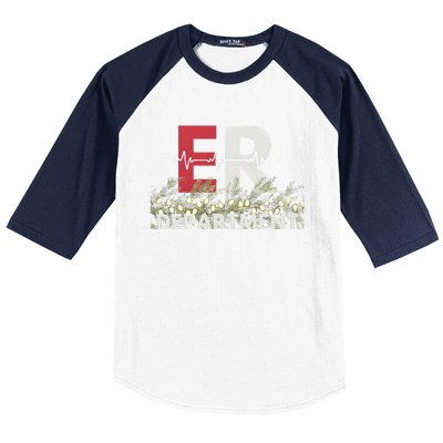 Emergency Department Christmas Nurse Baseball Sleeve Shirt