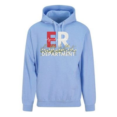 Emergency Department Christmas Nurse Unisex Surf Hoodie