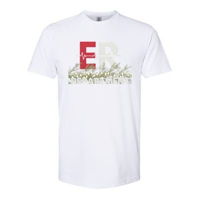 Emergency Department Christmas Nurse Softstyle CVC T-Shirt