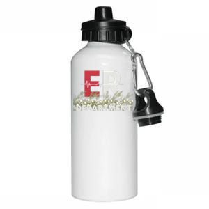 Emergency Department Christmas Nurse Aluminum Water Bottle