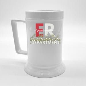 Emergency Department Christmas Nurse Beer Stein