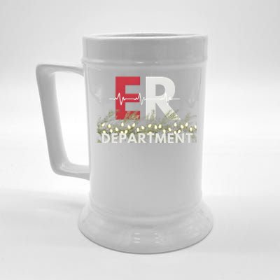 Emergency Department Christmas Nurse Beer Stein