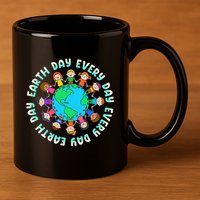 Earth Day Cute Children Around The World 11oz C Handle Ceramic Mug