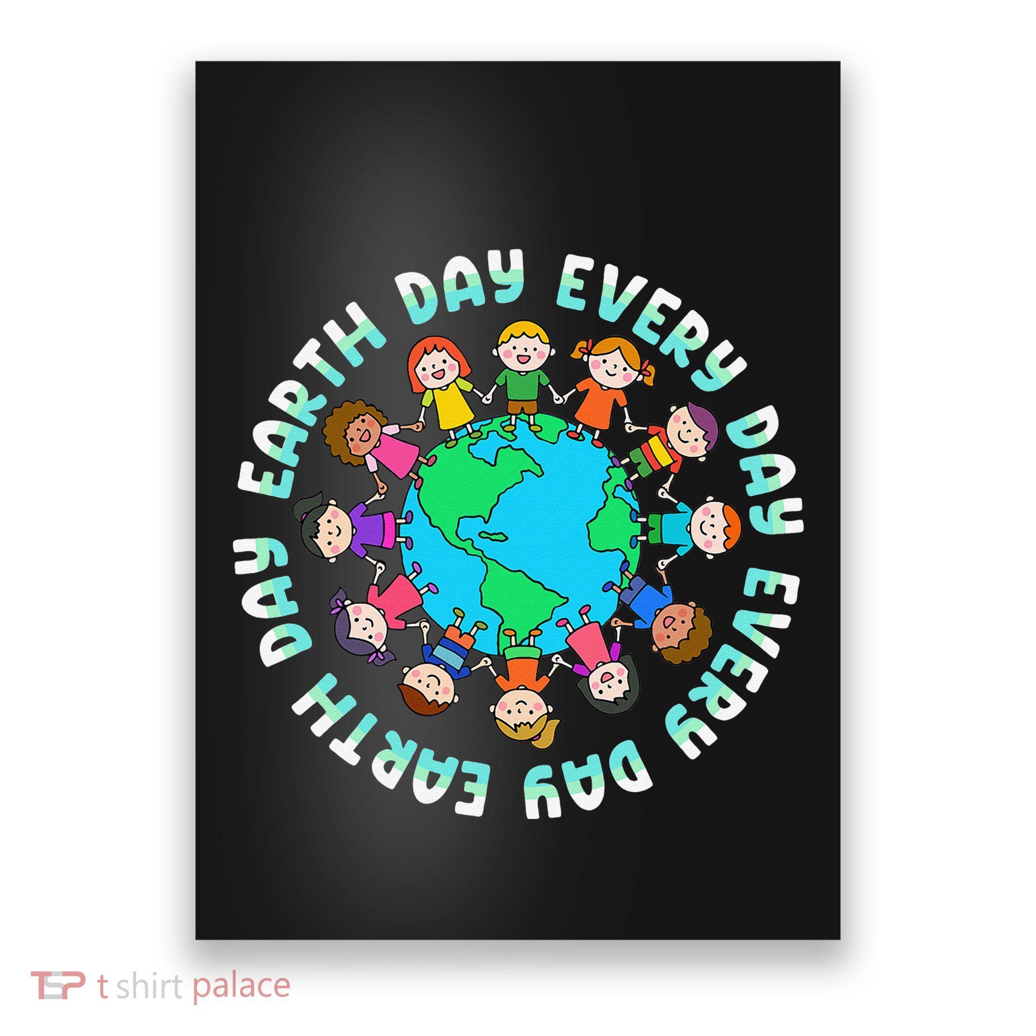 Earth Day Cute Children Around The World Poster