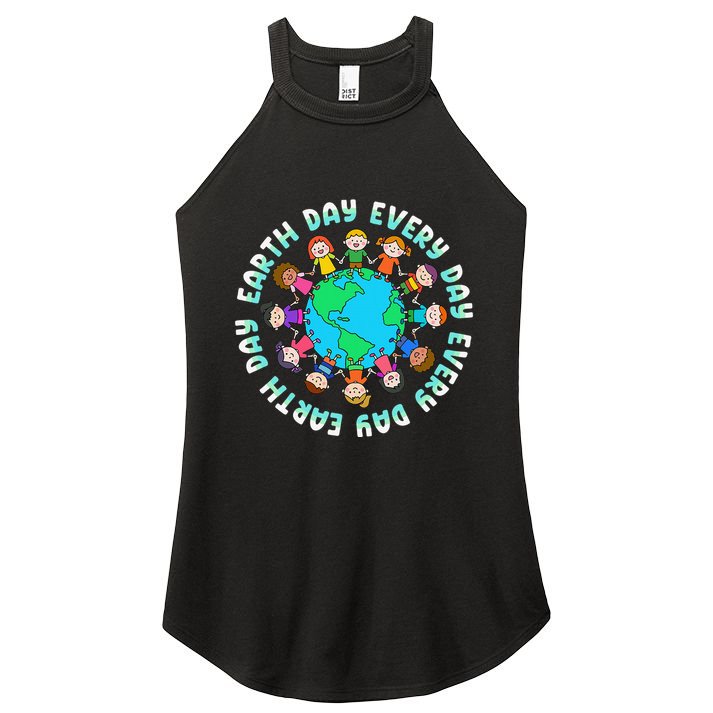 Earth Day Cute Children Around The World Women's Perfect Tri Rocker Tank
