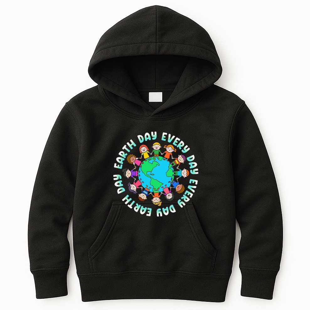 Earth Day Cute Children Around The World Kids Hoodie