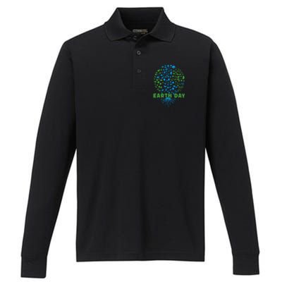 Earth Day Cute 54th Earth Day 2024 Performance Long Sleeve Polo