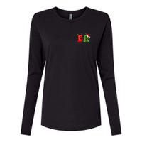 Emergency Department Christmas Er Nurse Womens Cotton Relaxed Long Sleeve T-Shirt