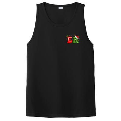 Emergency Department Christmas Er Nurse PosiCharge Competitor Tank