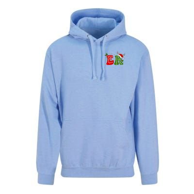 Emergency Department Christmas Er Nurse Unisex Surf Hoodie