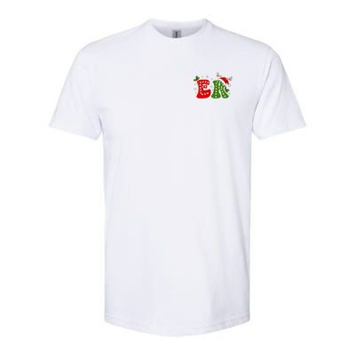 Emergency Department Christmas Er Nurse Softstyle CVC T-Shirt