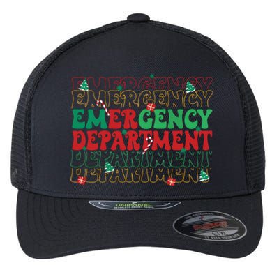 Emergency Department Christmas Ed Er Nurse Crew Women Flexfit Unipanel Trucker Cap