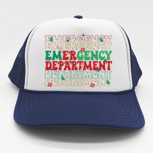 Emergency Department Christmas Ed Er Nurse Crew Women Trucker Hat