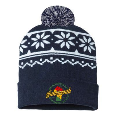 Emancipation Day Celebrate Juneteenth Remember The Past Since 1865 USA-Made Snowflake Beanie