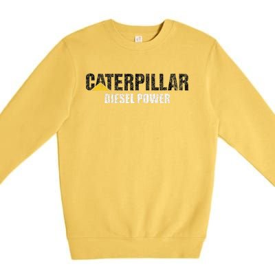 Excavator Driver Construction Machinery Cat Excavator I Love Diesel Power Premium Crewneck Sweatshirt