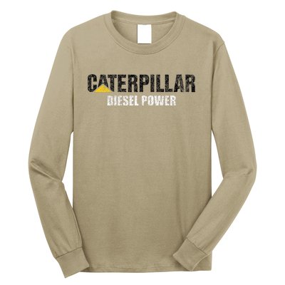 Excavator Driver Construction Machinery Cat Excavator I Love Diesel Power Long Sleeve Shirt