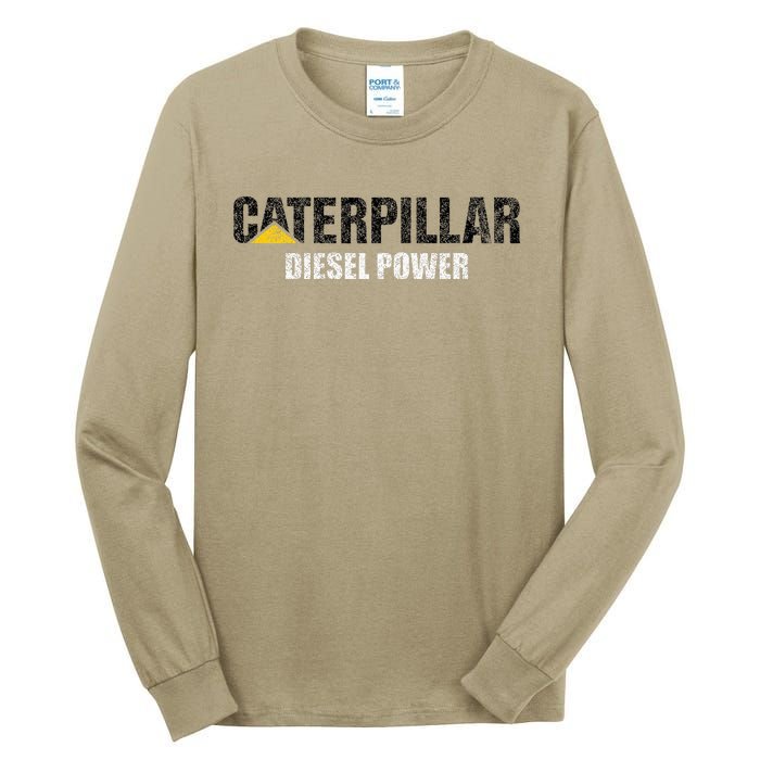 Excavator Driver Construction Machinery Cat Excavator I Love Diesel Power Tall Long Sleeve T-Shirt