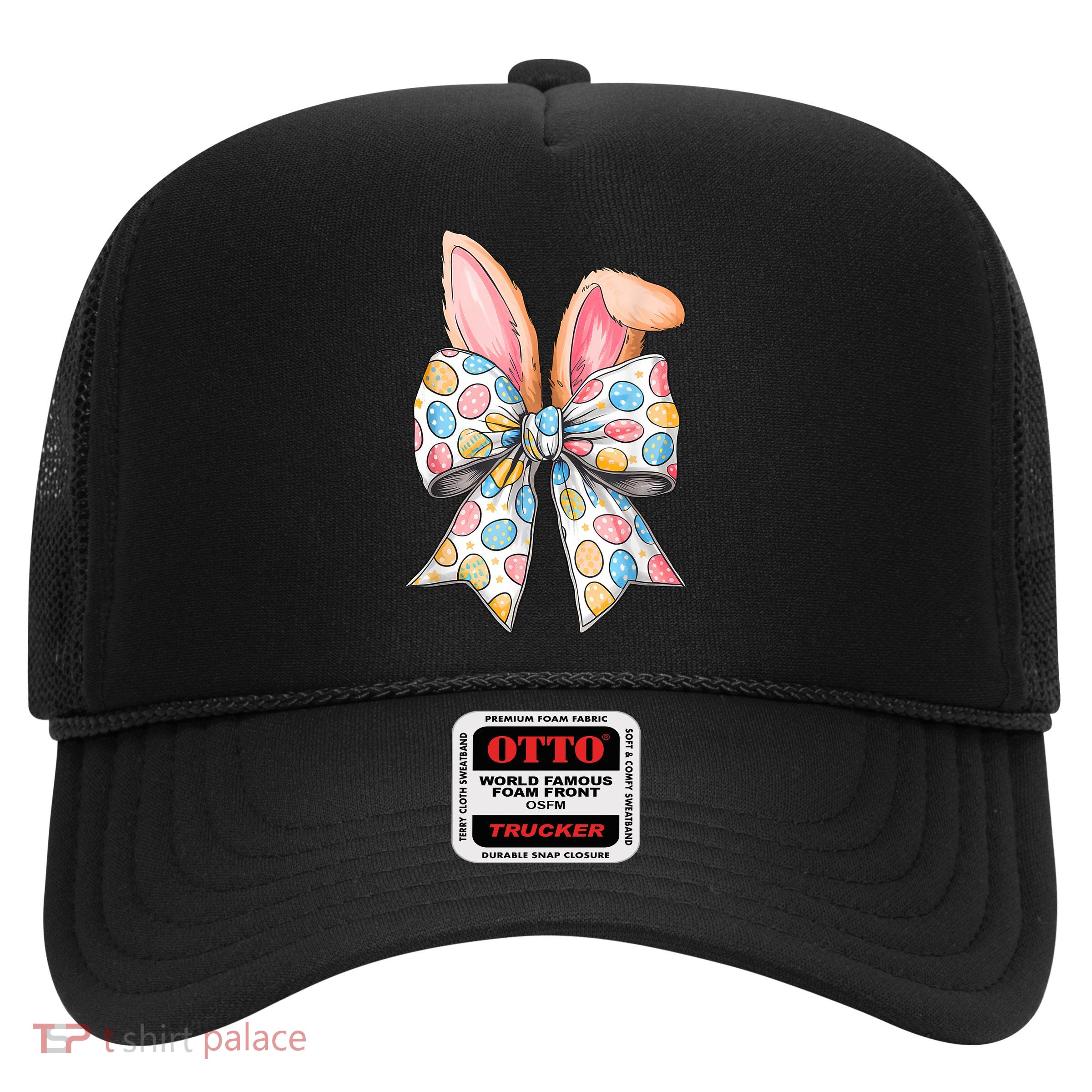 Easter Day Coquette Bow Cute Bunny Rabbit Girls Teens Kids  Trucker Hat