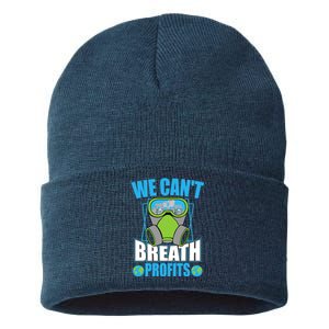 Earth Day Climate Change Global Warming Premium Sustainable Knit Beanie