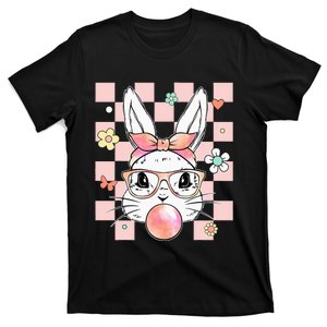 Easter Day Cute Bunny Glasses Bubblegum Tie Dye T-Shirt