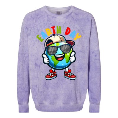 Earth Day Cute 54th Earth Day 2024 Colorblast Crewneck Sweatshirt