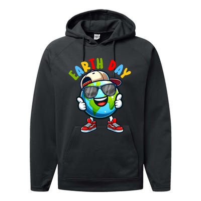 Earth Day Cute 54th Earth Day 2024 Performance Fleece Hoodie