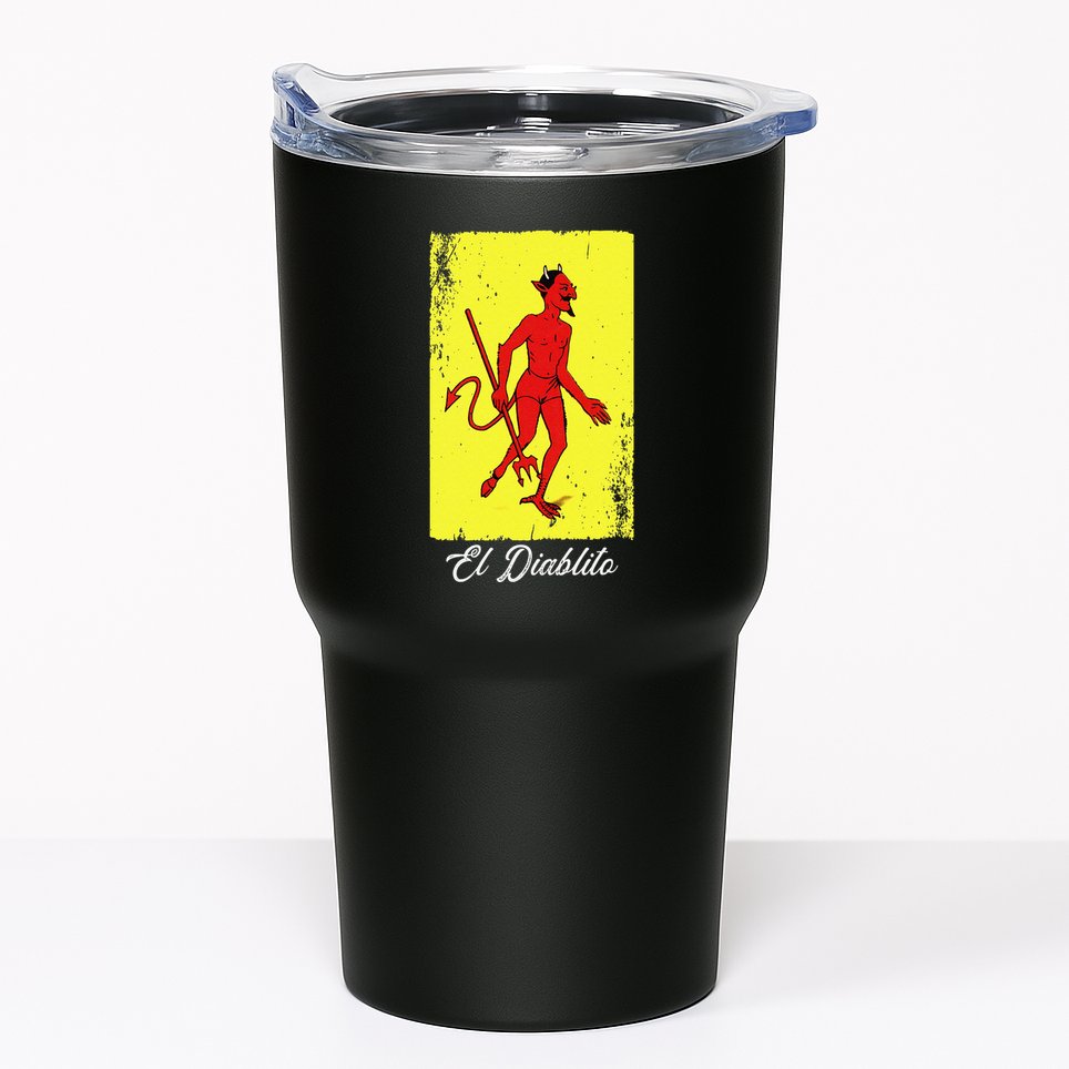 El Diablito Card Mexican Lottery Card Tumbler