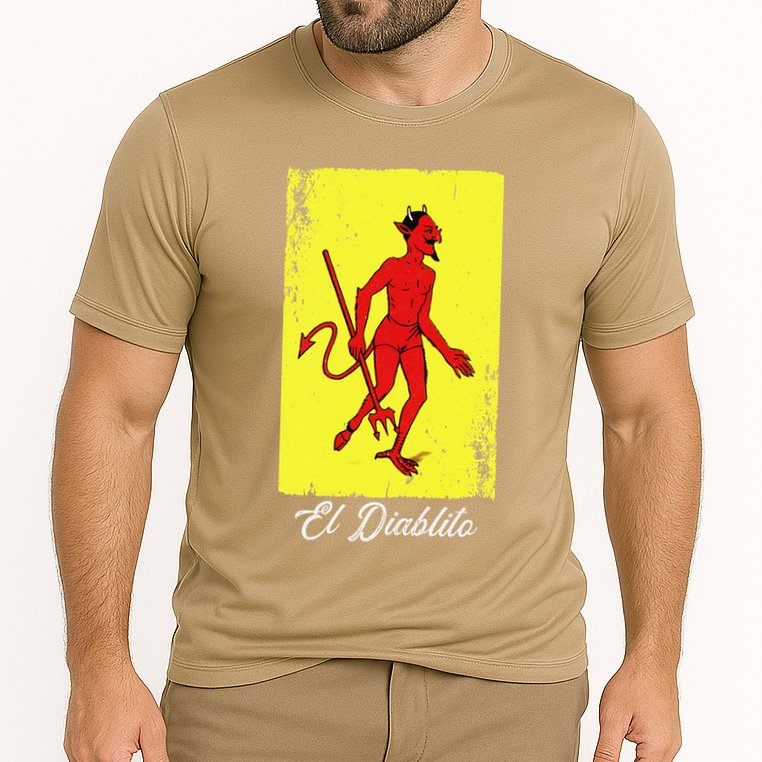 El Diablito Card Mexican Lottery Card Cooling Performance Crew T-Shirt