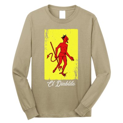 El Diablito Card Mexican Lottery Card Long Sleeve Shirt