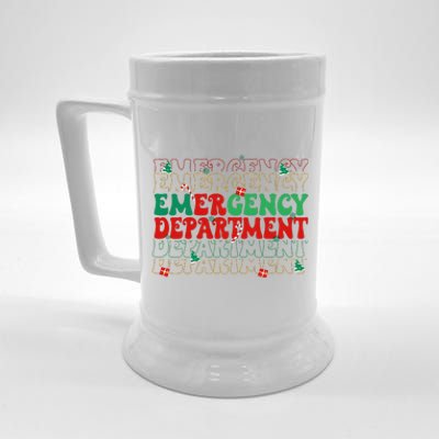 Emergency Department Christmas ED Er Nurse Crew  Beer Stein