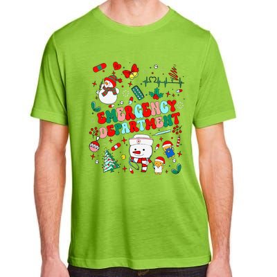 Emergency Department Christmas Ed Tech Nurse Snowman Xmas Adult ChromaSoft Performance T-Shirt