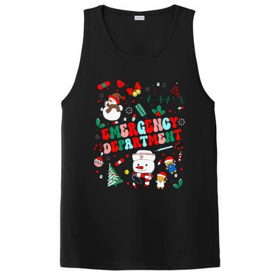 Emergency Department Christmas Ed Tech Nurse Snowman Xmas PosiCharge Competitor Tank