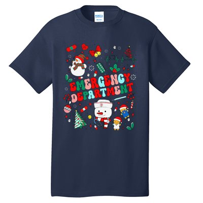 Emergency Department Christmas Ed Tech Nurse Snowman Xmas Tall T-Shirt