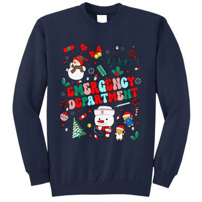 Emergency Department Christmas Ed Tech Nurse Snowman Xmas Tall Sweatshirt