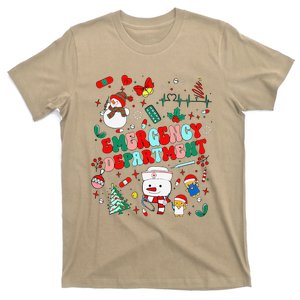 Emergency Department Christmas Ed Tech Nurse Snowman Xmas T-Shirt