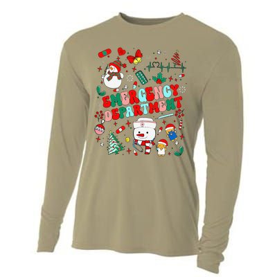 Emergency Department Christmas Ed Tech Nurse Snowman Xmas Cooling Performance Long Sleeve Crew