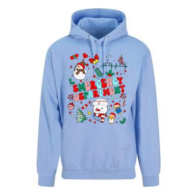 Emergency Department Christmas Ed Tech Nurse Snowman Xmas Unisex Surf Hoodie