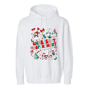 Emergency Department Christmas Ed Tech Nurse Snowman Xmas Garment-Dyed Fleece Hoodie