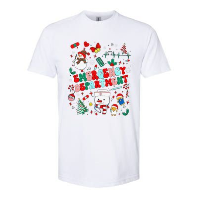 Emergency Department Christmas Ed Tech Nurse Snowman Xmas Softstyle CVC T-Shirt