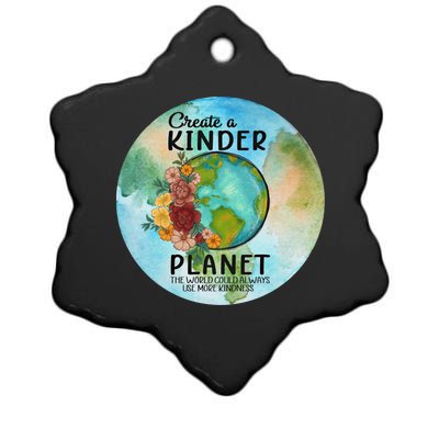 Earth Day Create A Kinder Planet Global Warming Climate Boho Gift Ceramic Star Ornament