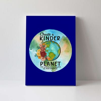 Earth Day Create A Kinder Planet Global Warming Climate Boho Gift Canvas