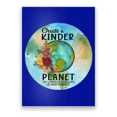 Earth Day Create A Kinder Planet Global Warming Climate Boho Gift Poster