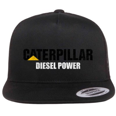 Excavator Driver Construction Machinery Cat Excavator I Love Diesel Power Cute G Flat Bill Trucker Hat