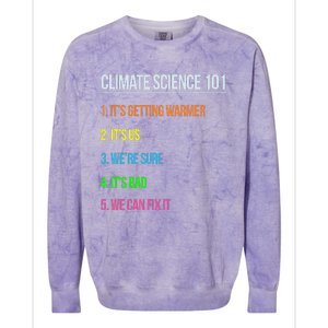 Earth Day Climate Change Scientists March Colorblast Crewneck Sweatshirt